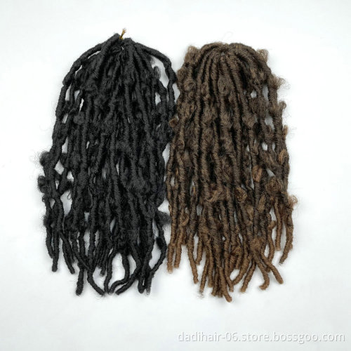 Customized Butterfly Locs Crochet Braids Hair,14" 80g Distressed Faux Locs Crochet Hair 20Strands/pack Locs Pre-Twist Braiding